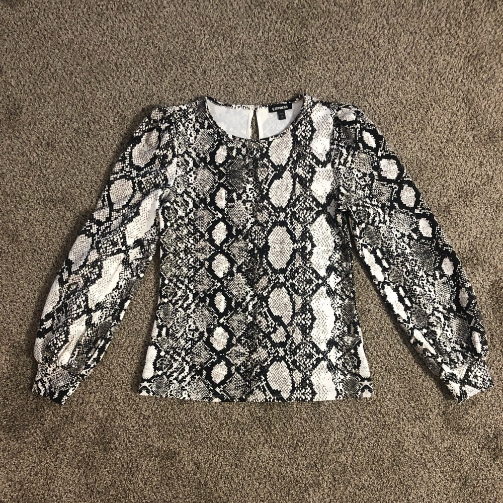 Express snake print blouse in size small